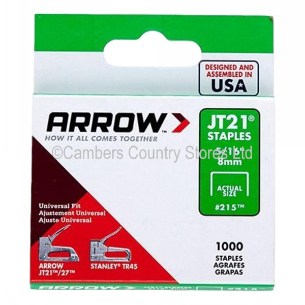 Arrow Staples JT21 1000 Pack Cambers Country Store